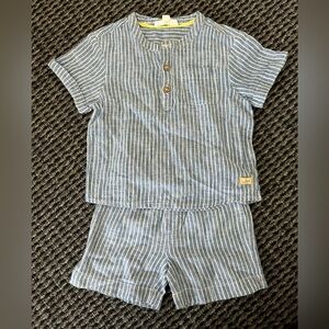 Louise Misha Blue Striped Set